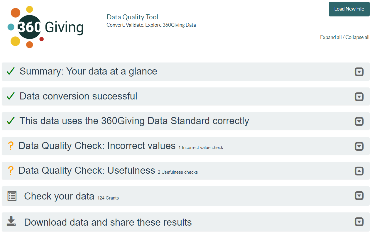 DQT screenshot valid summary results